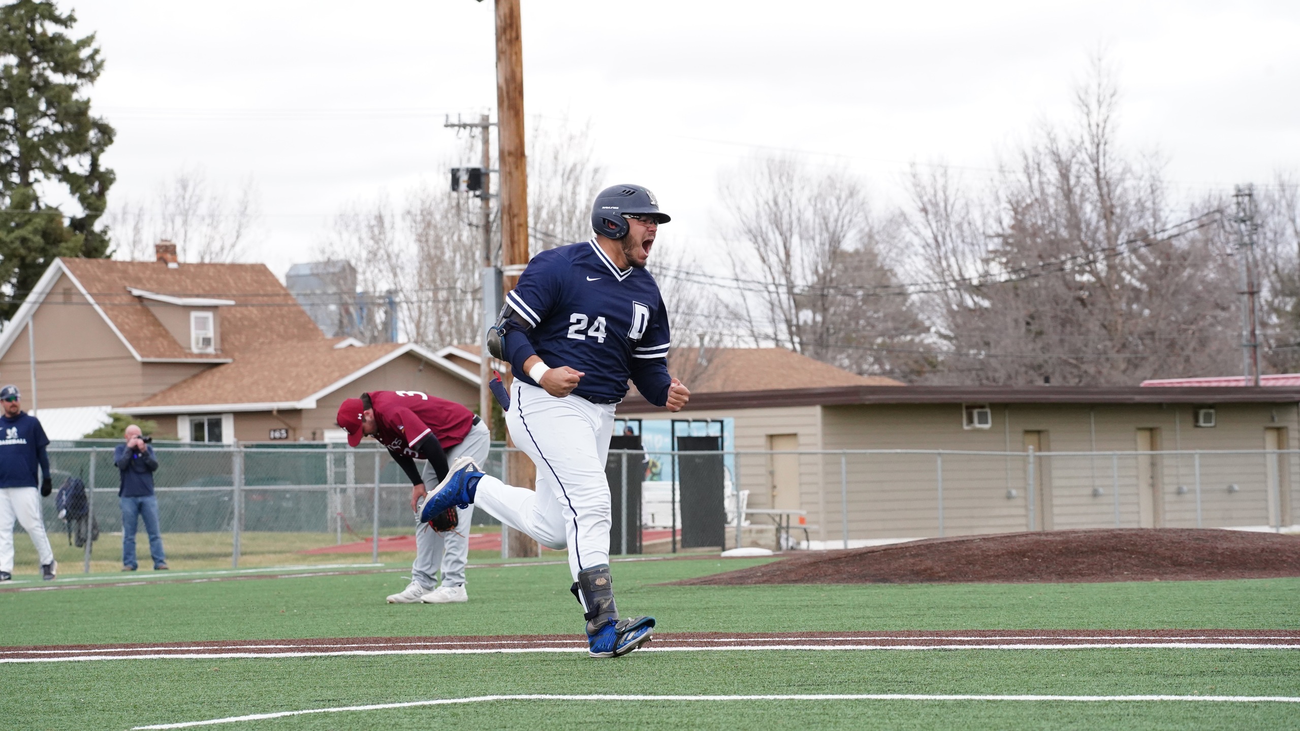 Blue Hawks use long ball to rout VCSU