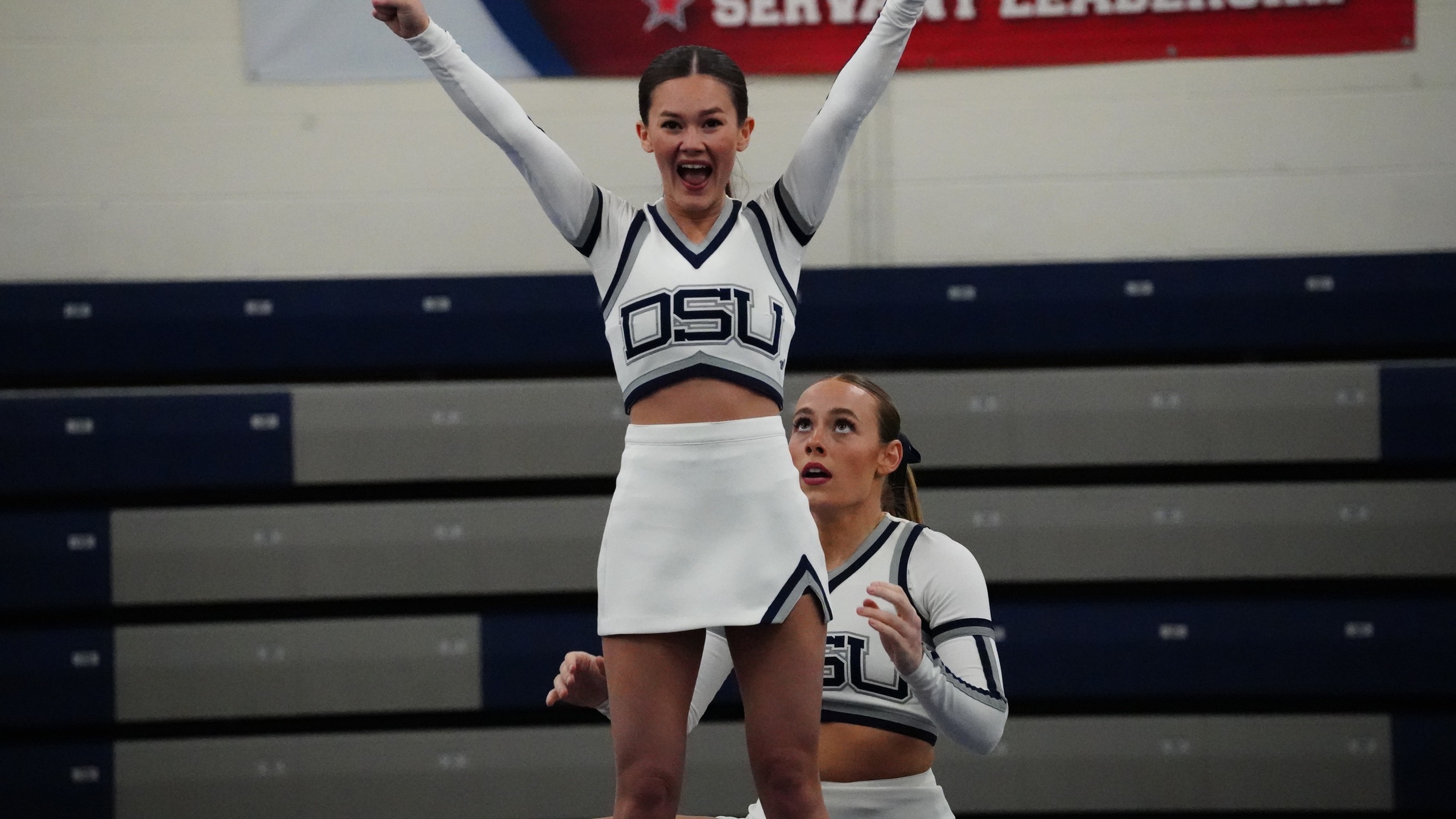 Blue Hawk cheer wins virtual competition, sit atop NAIA leaderboards