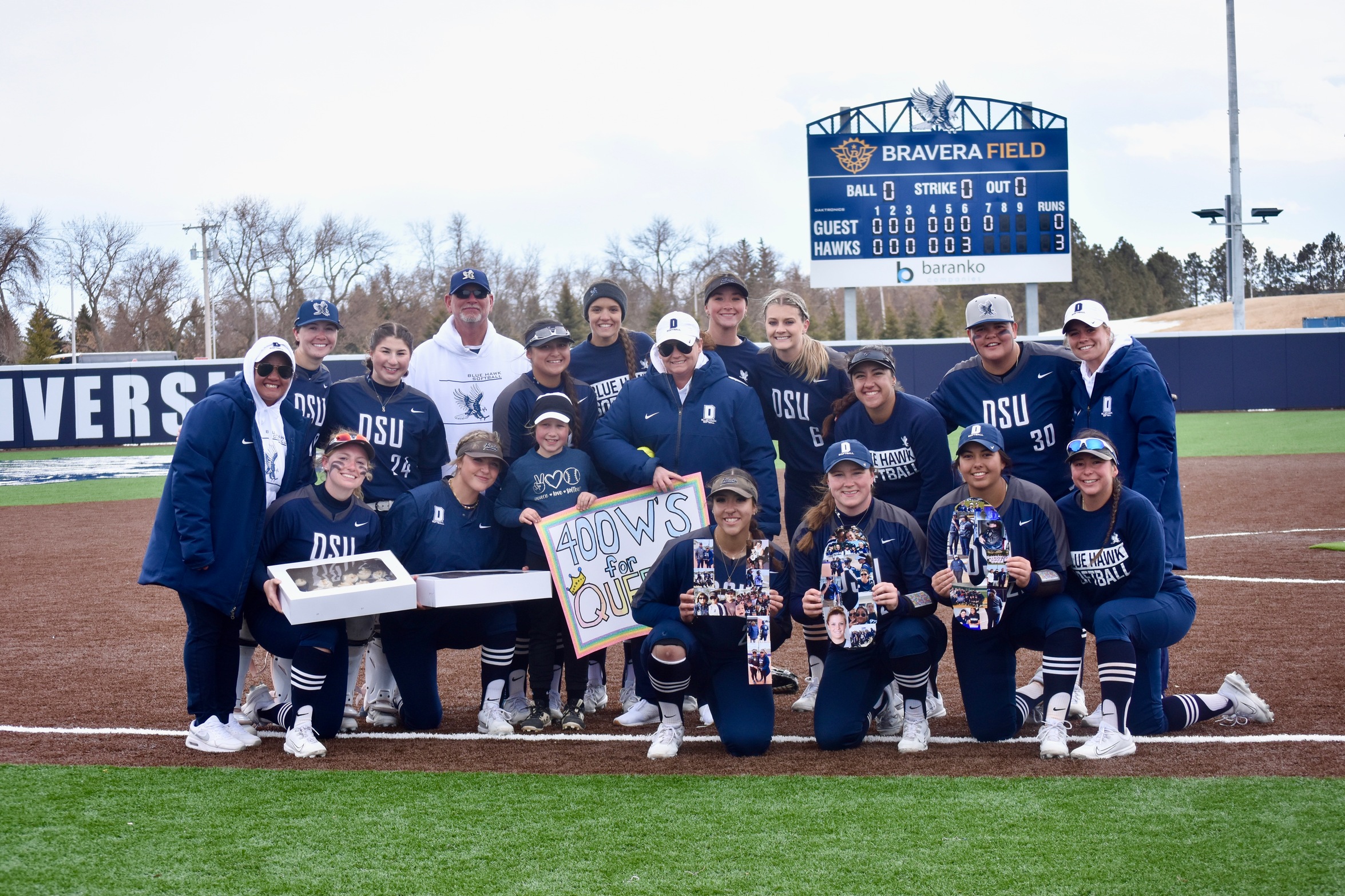 Blue Hawks take series from Viterbo 3-1, earn Fleury her 400th win