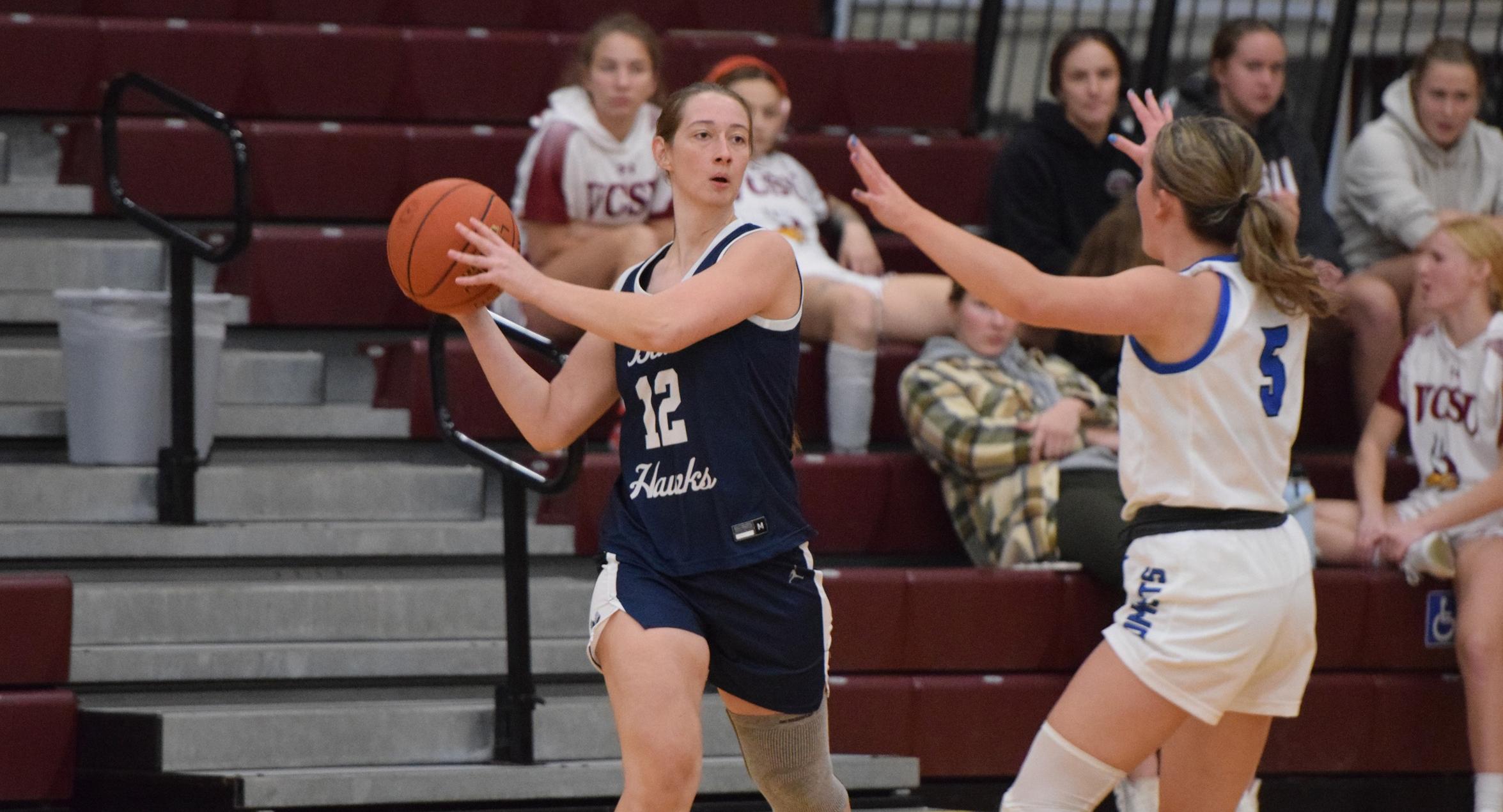 Blue Hawk women battle with #22 Mayville State but fall late