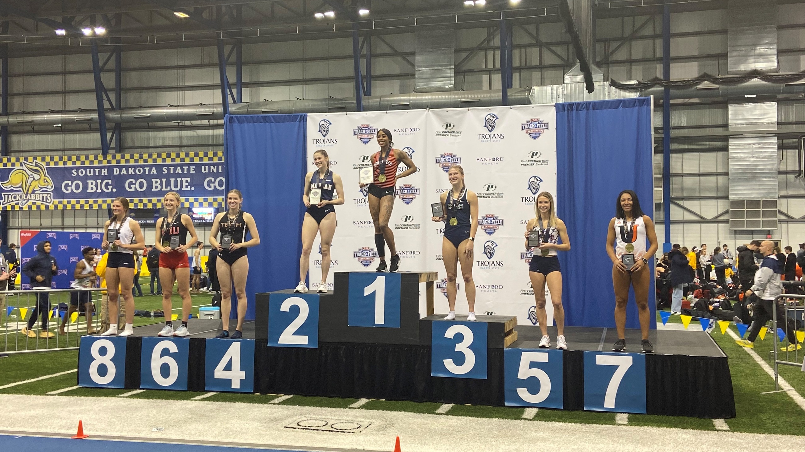 Four All-Americans, six top-ten finishes highlight NAIA Indoor National Meet for Blue Hawk Track &amp; Field